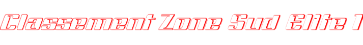 Classement Zone Sud Elite 1